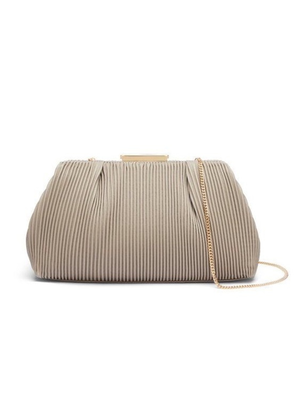 DeMellier Florence Pleated Clutch, Deep Taupe
